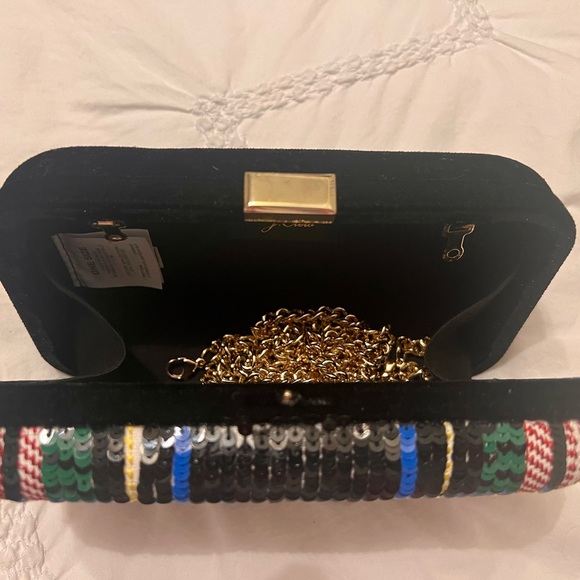 NWOT Adorable J. Crew Plaid Crossbody/Clutch with a velvet backing. - Picture 4 of 6